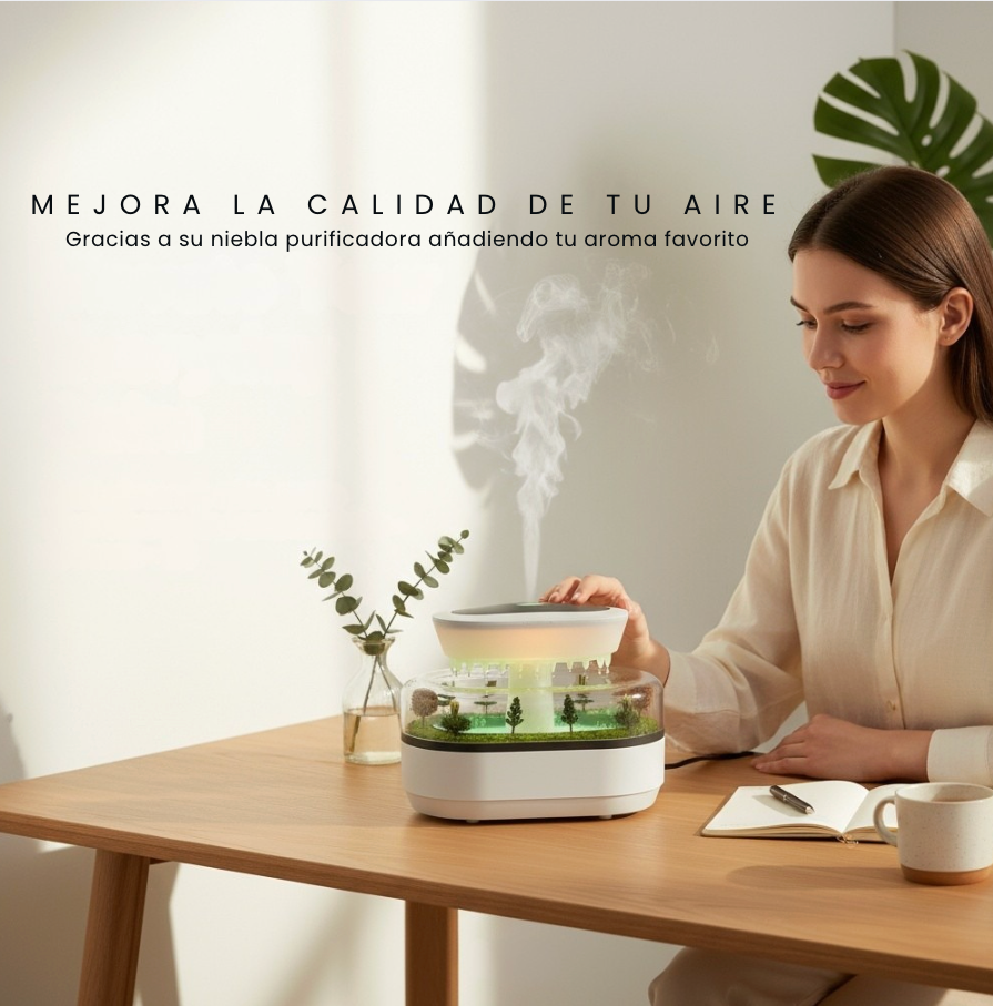 Humidificador Raindrop con Aromaterapia
